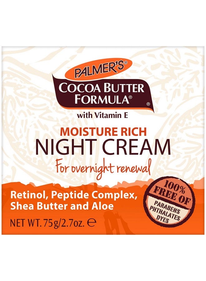 Cocoa Butter Formula Overnight Moisture Rich Night Facial Cream, 2.7 Ounces (Pack Of 6)