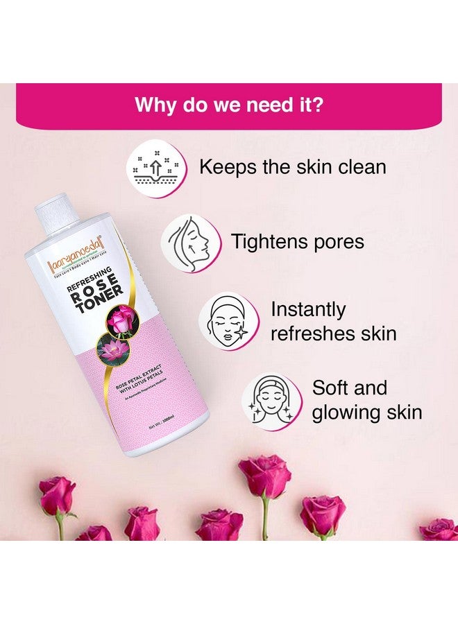 Face Rose Toner For Face Hydration, Oil Control & Cleanses Pores For Men And Women 1000 Ml