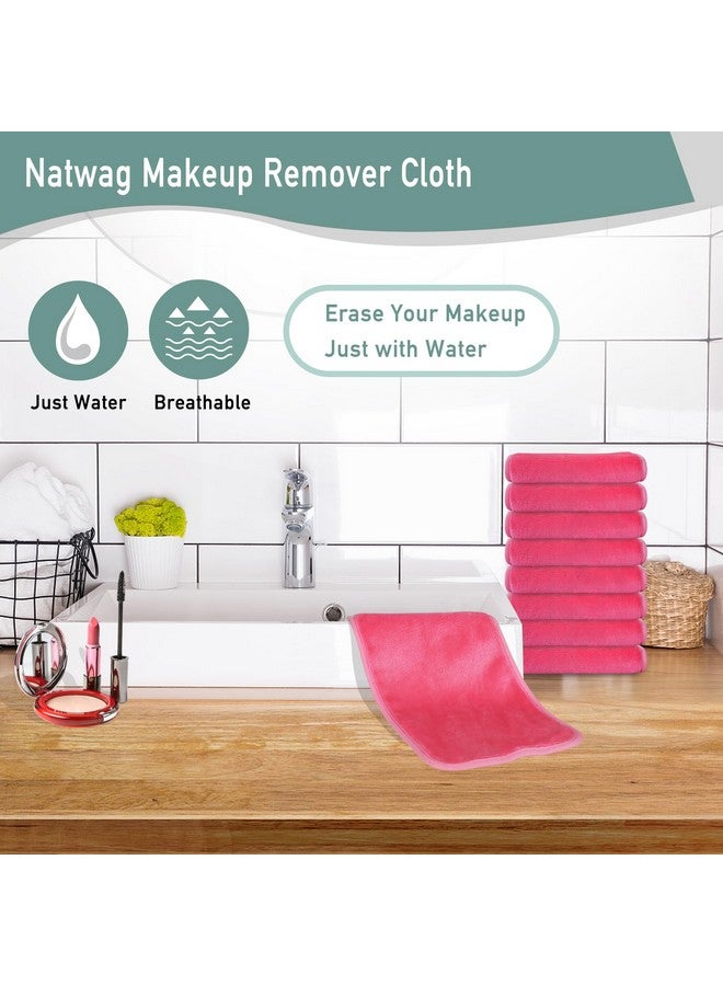 Makeup Remover Cloth 13 X 7 Makeup Remover Towels Soft Face Towel For Drying Face Makeup Remover Pads Microfiber Washcloth Pack Of 8 Pink Makeup Remover Wash Cloths