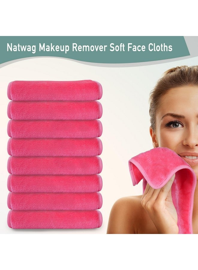 Makeup Remover Cloth 13 X 7 Makeup Remover Towels Soft Face Towel For Drying Face Makeup Remover Pads Microfiber Washcloth Pack Of 8 Pink Makeup Remover Wash Cloths