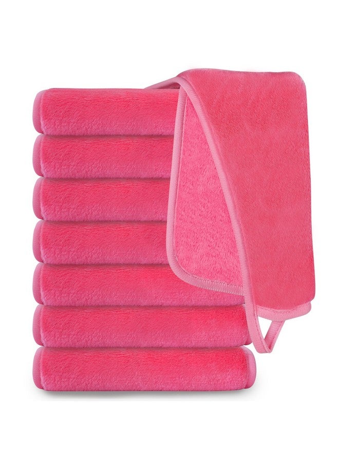 Makeup Remover Cloth 13 X 7 Makeup Remover Towels Soft Face Towel For Drying Face Makeup Remover Pads Microfiber Washcloth Pack Of 8 Pink Makeup Remover Wash Cloths