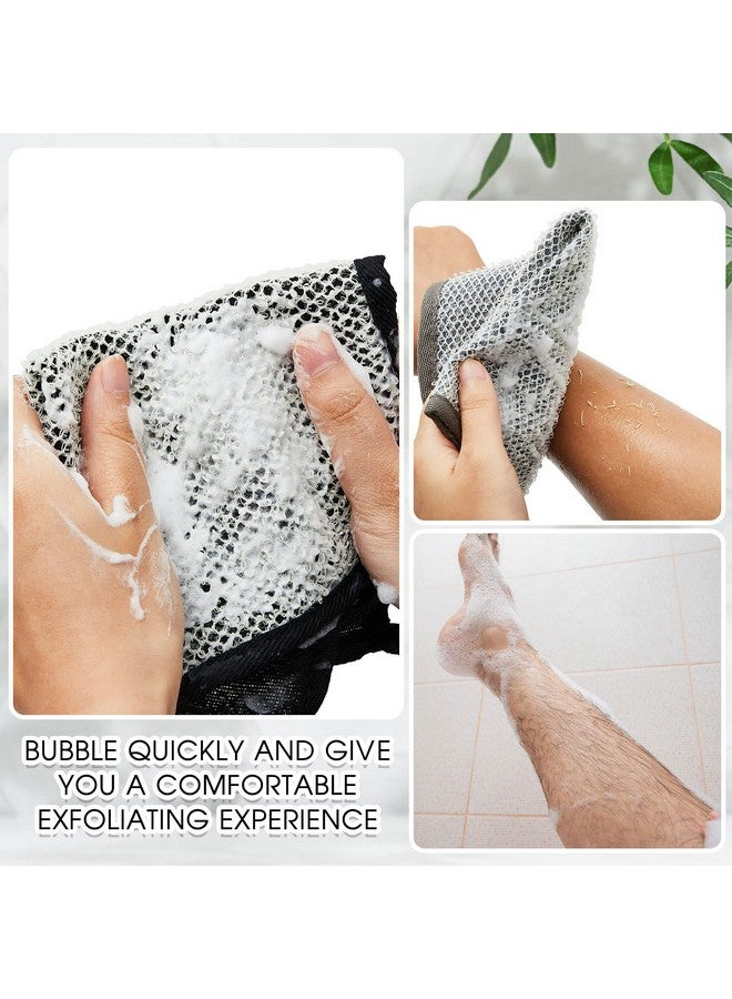 8 Pcs Exfoliating Washcloths Man Wash Face Cloths Rustic Dual Sided Bath Washcloth 9.8 X 9.8 Inch Facial Cleansing Cloths Body Face Scrubber Men Exfoliating Shower Towel For Body And Face 4 Colors