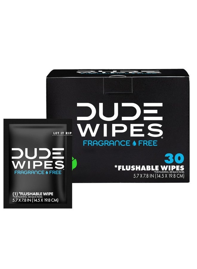 Wipes On The Go Flushable Wipes 1 Pack, 30 Wipes Unscented Extra Large Individually Wrapped Adult Wet Wipes Vitamin E & Aloe Septic And Sewer Safe