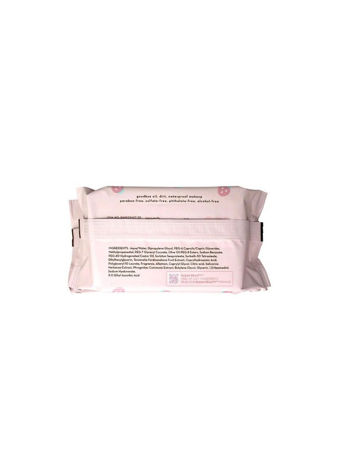 Tcs X Pusheen Klean Beauty 3In1 Complete Cleansing Towelettes Face Cleansing Wipes Makeup Remover Wipes Vitamin C (2Pc)