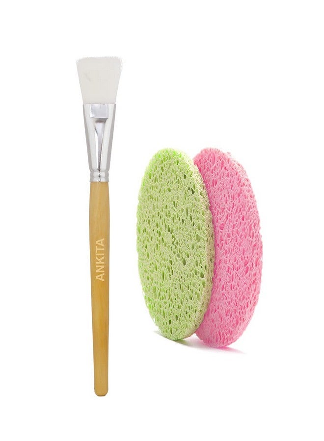 Combo Of Bleach Brush With Cleansing Sponge(Packof 2) By Chhavi Creation(Bleach Brush+Cleansing Oval)