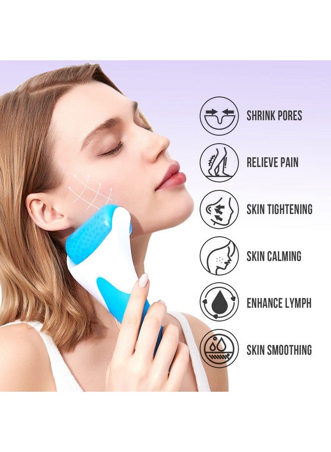 Blue Ice Roller For Face, Ice Face Roller, Face Massager Tool, Puffiness Migraine Pain Relief And Minor Injury, Face Roller Skin Care