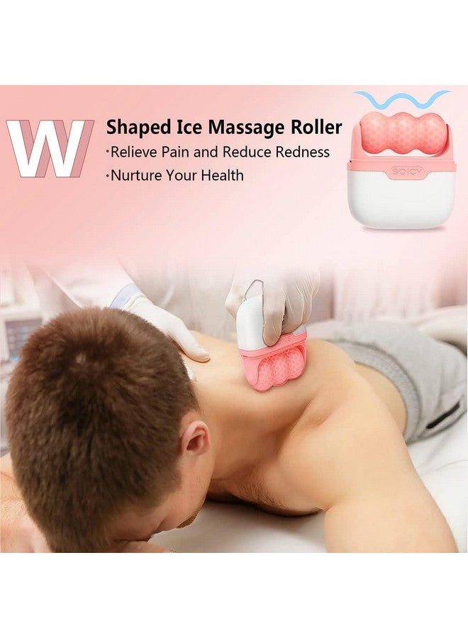 Ice Roller For Face And Eyes - 2 Roller Facial Skin Care Tools Cold Face Ice Roller Massager To Relief Puffiness, Migraine Pain, Wrinkle.