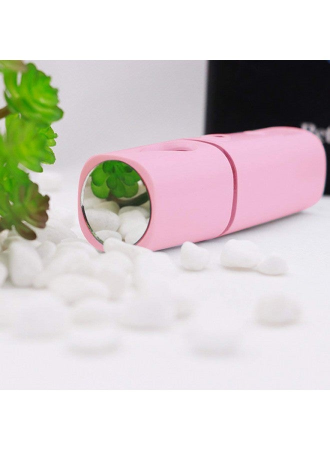 Nano Facial Steamer Mist Spray Eyelash Extensions Cleaning Pores Water Spa Moisturizing Hydrating Face Sprayer Usb Rechargeable Mini Beauty Device (Pink)