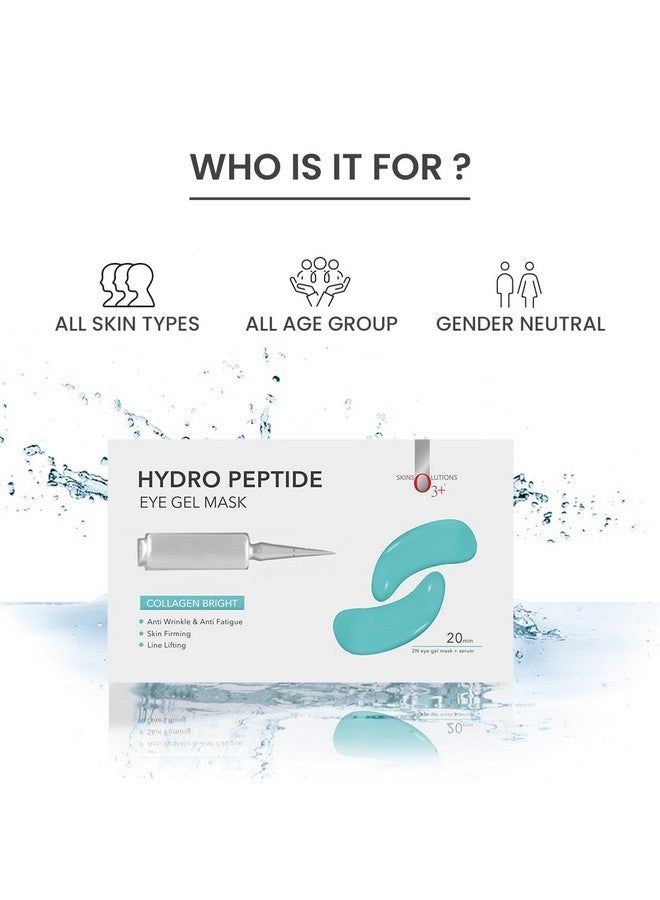 Hydro Peptide Eye Gel Mask | With Collagen & Hyaluronic Acid For Dark Circles 2 Ml (1 Pair Of Eye Gel Mask & Serum)