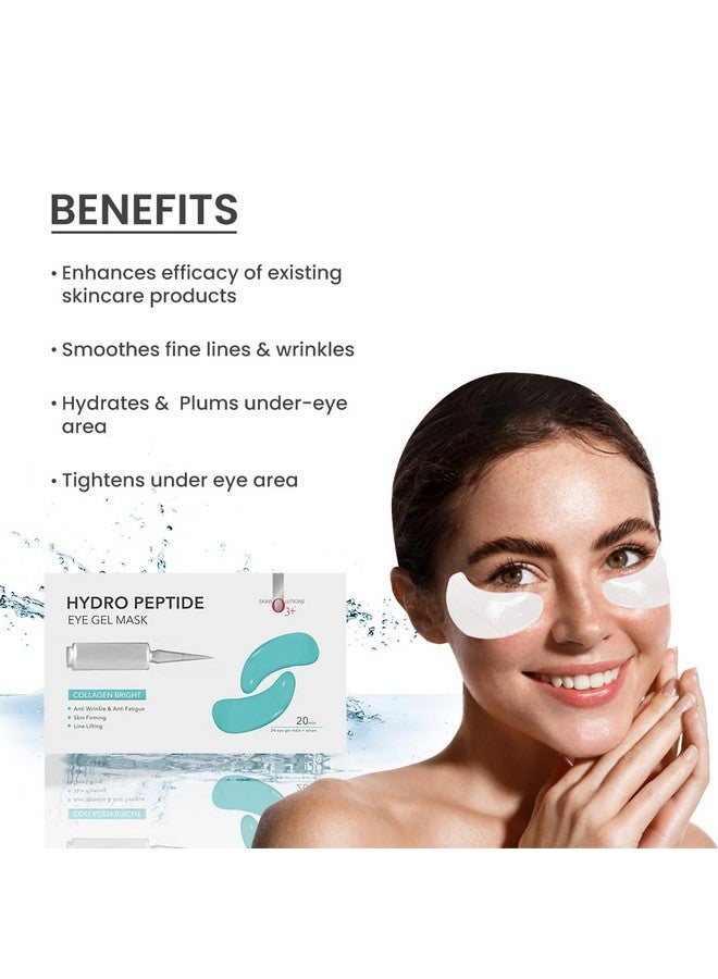 Hydro Peptide Eye Gel Mask | With Collagen & Hyaluronic Acid For Dark Circles 2 Ml (1 Pair Of Eye Gel Mask & Serum)