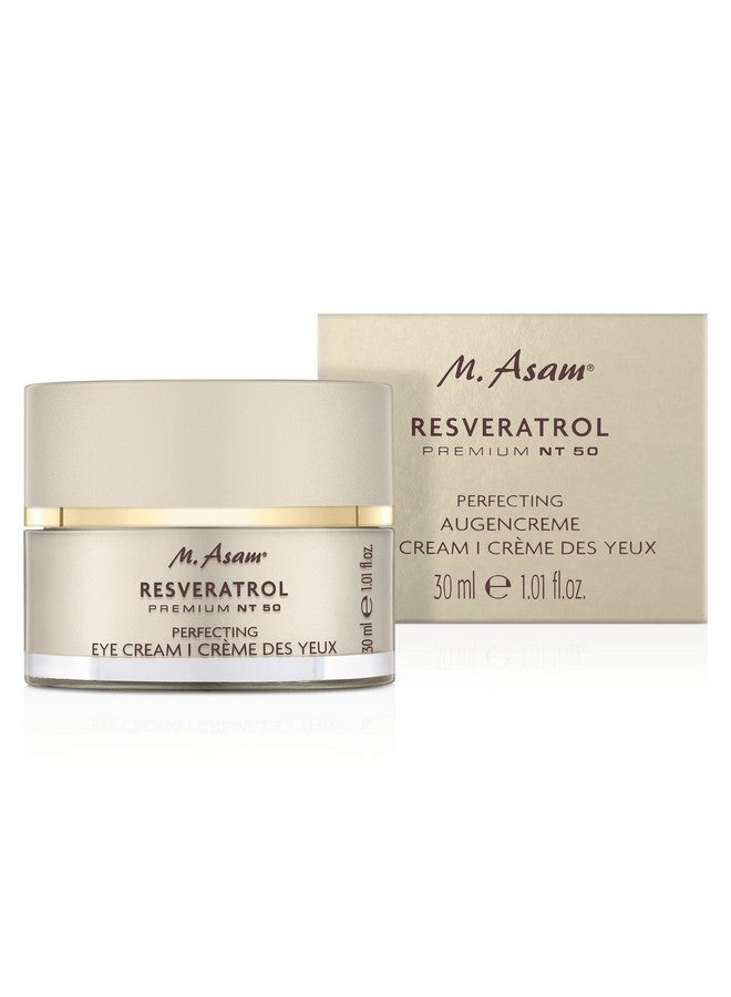 Resveratrol Premium Nt50 Perfecting Eye Cream - Anti-Aging Under Eye Cream With Resveratrol & Hyaluronic Acid To Smooth Wrinkles & Fine Lines, Vegan Formula, 1.01 Fl Oz