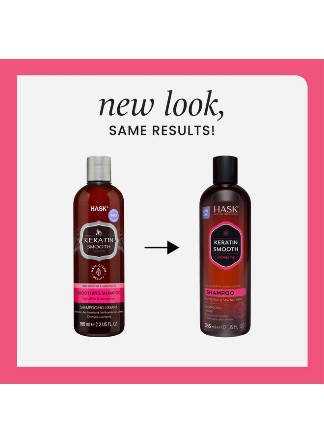 Keratin Smoothing Shampoo And Conditioner Combo Pack - 355Ml | For Frizzy Chemically Treated Hair | Color Safe, Sulfate Free, Paraben Free
