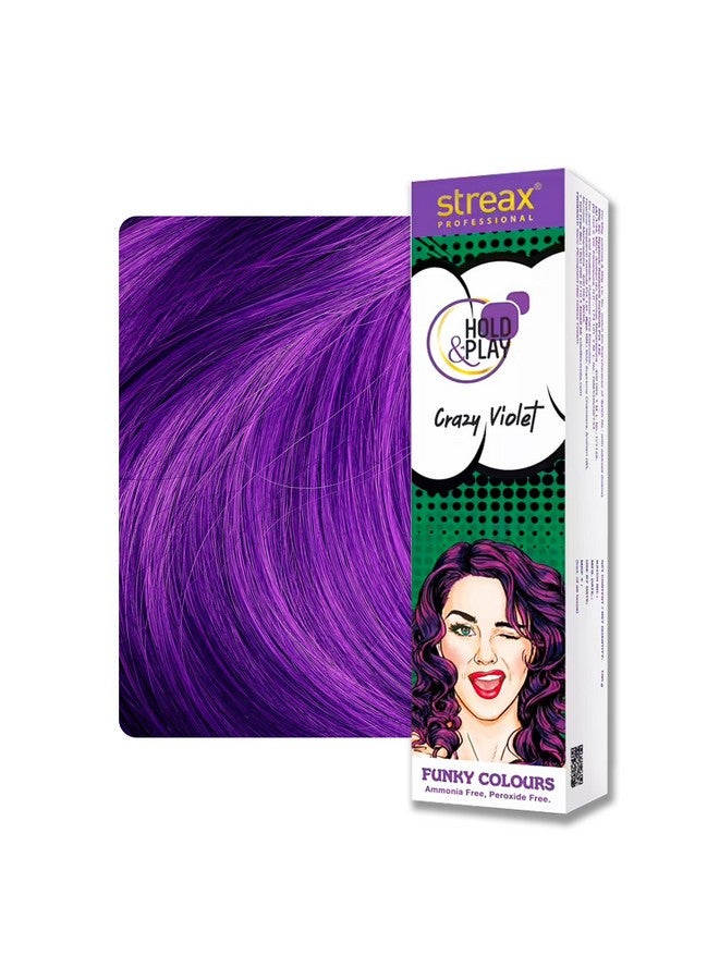 Hold & Play Funky Colours Hair Color, 100G - Crazy Violet 100G