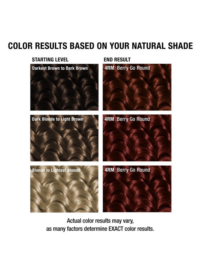 4Rm Berrygoround Permanent Hair Color (Prep + Protect Serum & Hair Dye For Curly Hair) 100% Grey Coverage Nourished & Radiant Curls