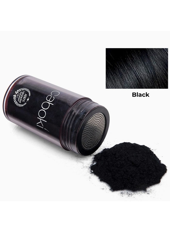 Hair Loss Concealer, All Natural Hair Building Fiber. Make Thin Hair Look 10X Fuller Instantly. Eliminate The Appearance Of Bald Spot And Thinning Hair (30G, 90 Day Supply). Black