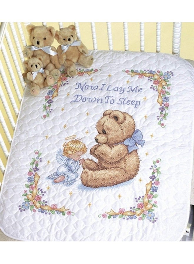 Stamped Cross Stitch Sweet Prayer Diy Baby Quilt Kit 34'' X 43''