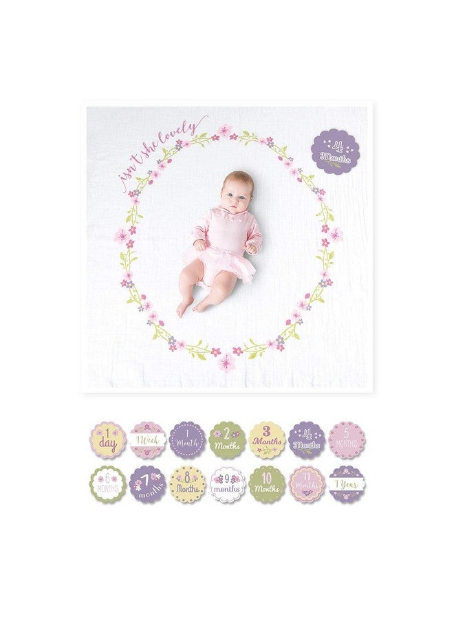 Baby’S First Year Milestone Blanket And Card Set 40In X 40In (Isn'T She Lovely)