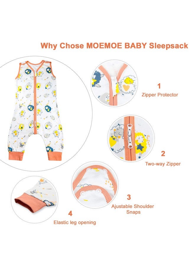 Sleep Sack With Feet Baby Sleeping Bag Sleeveless Wearable Blanket Baby With Legs Cotton Toddler Sleep Sack 12Months 7T