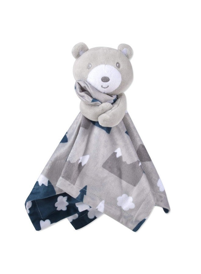 Minky Animal Snuggler Lovey Blanket For Kids Babies Boys Girls Gender Neutral Security Blanket With Stuffed Animal (Beloved Snowcap Bear)