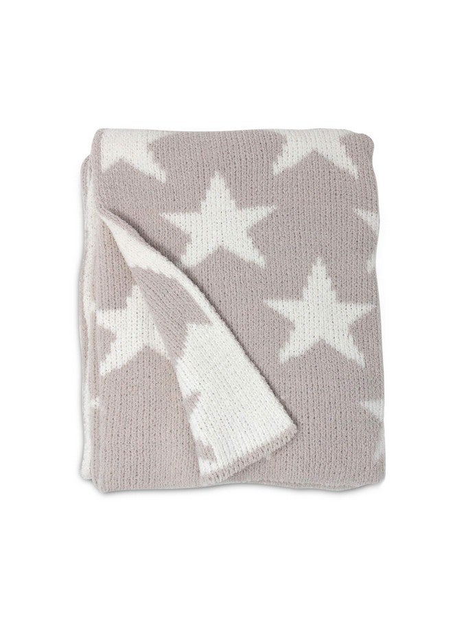 Grey Stars Chenille Soft Baby Blanket Reversible Premium Cozy Fabric For Best Comfort For Infant Toddler Newborn Nursery Boy Girl Unisex Throw Crib Stroller Gift Grey Stars 40X30