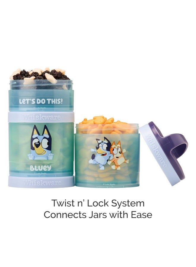 Bluey Stackable Snack Containers For Kids And Toddlers 3 Stackable Snack Cups For School And Travel Bluey And Bingo Let’S Do This