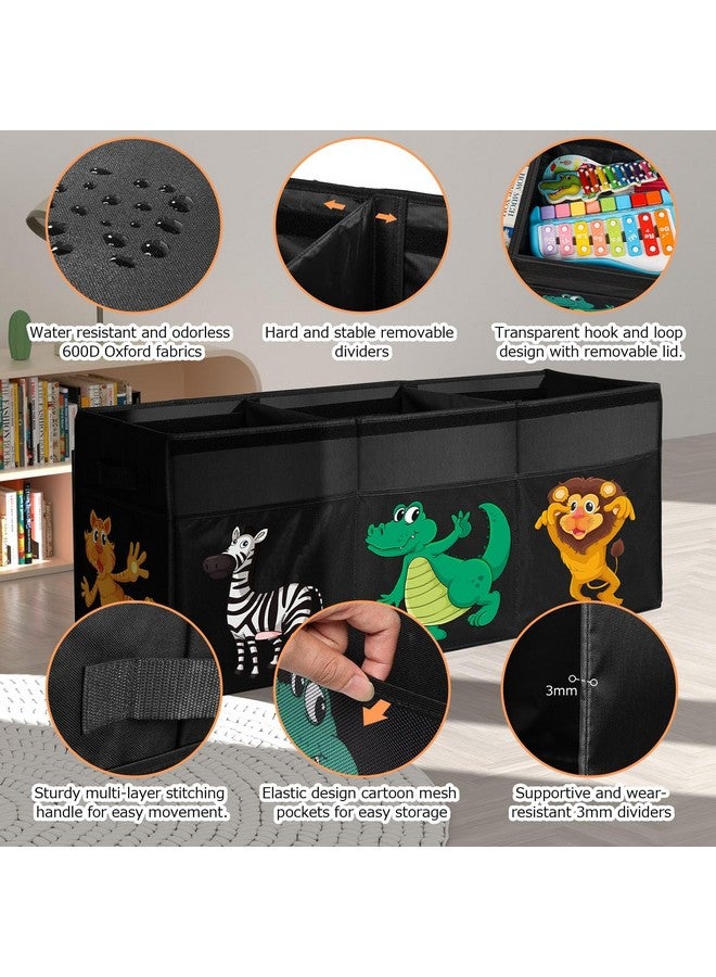 Extra Large Toy Box Collapsible Sturdy Toy Storage Organizer With Lids Dinosaur Toy Box For Boys Girls 42