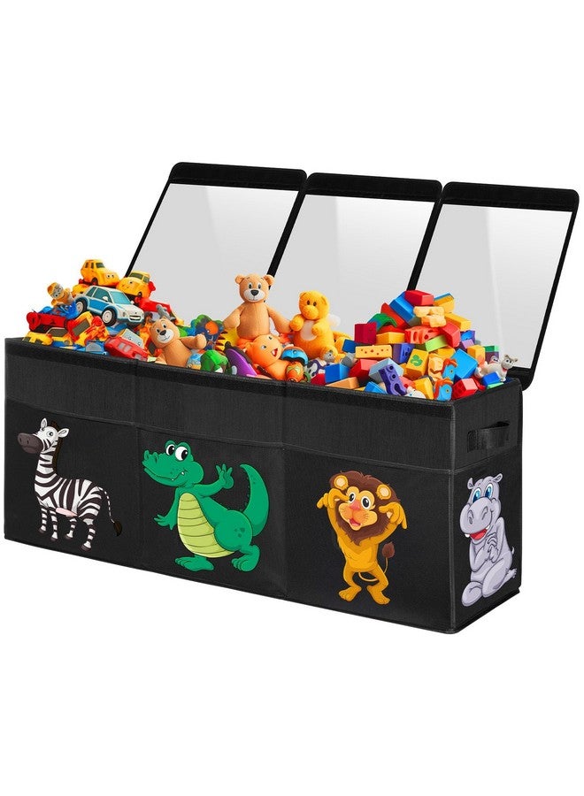 Extra Large Toy Box Collapsible Sturdy Toy Storage Organizer With Lids Dinosaur Toy Box For Boys Girls 42