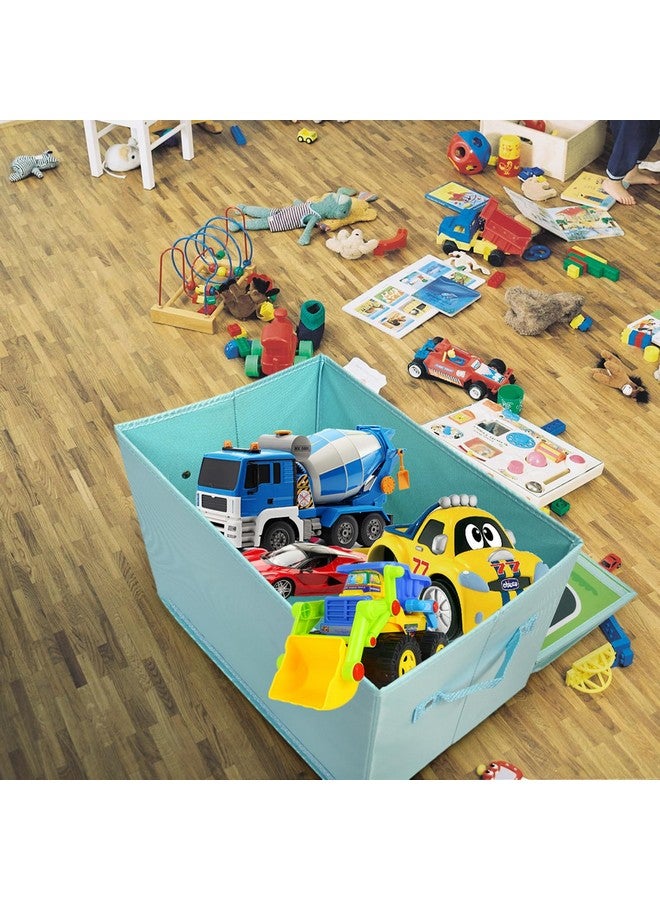 Toy Cars Garage Box 2 In 1 Toy Car Storage Car Toys Storage Box With Speed Roads (Not Included Cars) Sky Blue