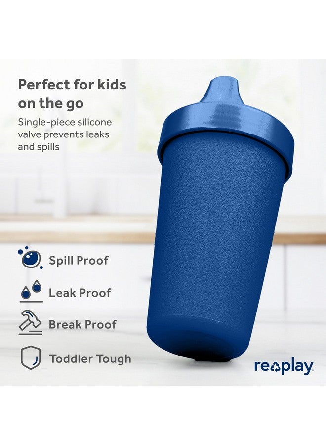 Made In Usa 2 Pack Sippy Cups For Toddlers 10 Oz. Reusable Spill Proof Cups For Kids Dishwasher/Microwave Safe Hard Spout Sippy Cups For Toddlers 3.13