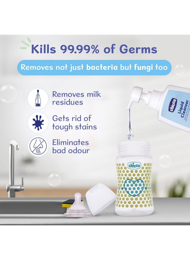 Liquid Cleanser, 500Ml | Wash For Feeding Bottle, Accessories, Fruits & Vegetables | 100% Food Grade & Natural Ingredients | Kills 99.99% Bacteria & Fungi | Baby Safe, Dermatologically Tested