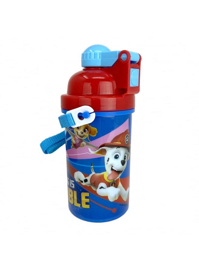 Paw Patrol Friends Carrying Strap One Touch Water Bottles With Reusable Built In Straw Safe Approved Bpa Free Easy To Clean Perfect Gifts For Kids Girls Boys Goodies Home By Zak Design