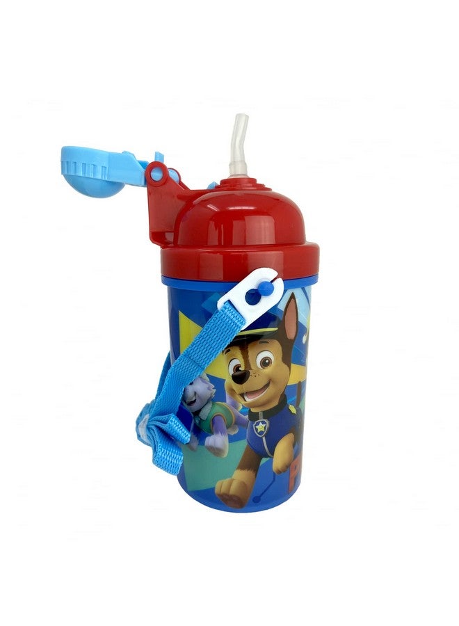 Paw Patrol Friends Carrying Strap One Touch Water Bottles With Reusable Built In Straw Safe Approved Bpa Free Easy To Clean Perfect Gifts For Kids Girls Boys Goodies Home By Zak Design