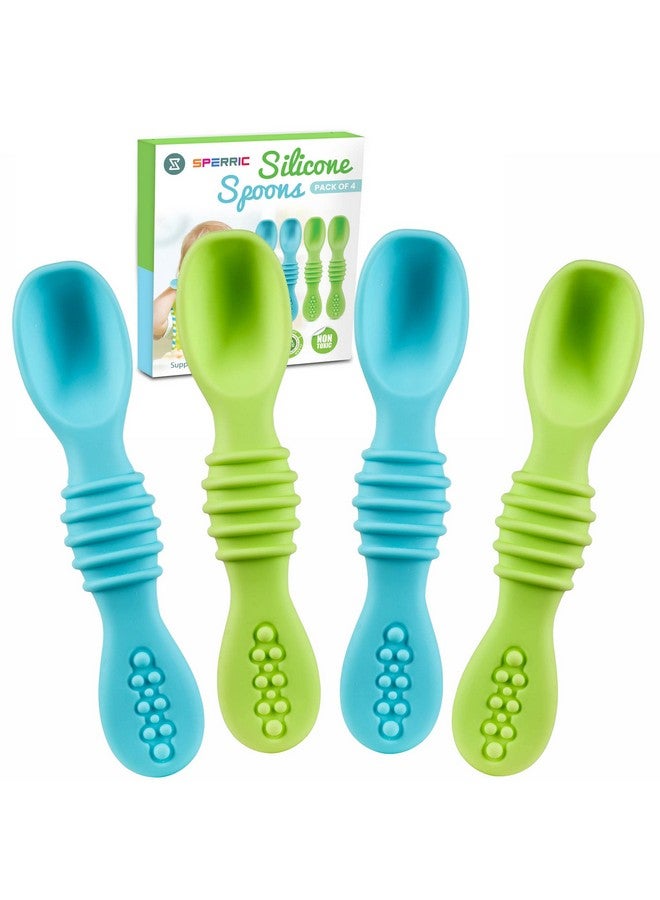 Silicone Baby Spoon Baby Led Weaning First Stage Baby Spoons Baby Feeding Spoon Set Gum Friendly Bpa Lead Phthalate & Plastic Free Baby Self Feeding Utensils For Infant & Toddler Great Gift Set