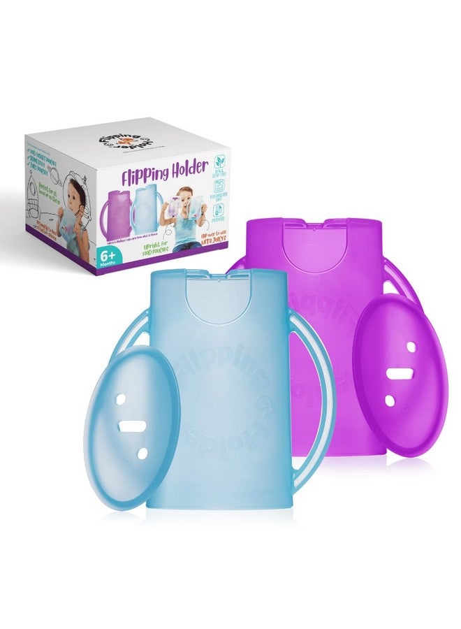 Squeeze Proof Food Pouch Holder For Toddlers Babies Kids Mess Free No Squeeze Juice Box Drink And Applesauce Snack Holder With Easy Grip Handles And Lid