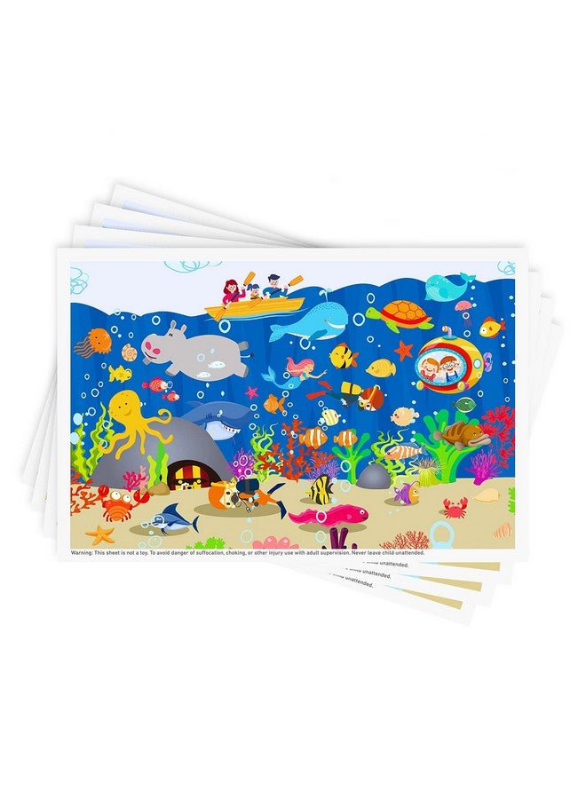 Disposable Stick On Placemats 40 Pack For Baby & Kids Restaurant Table Mats 12