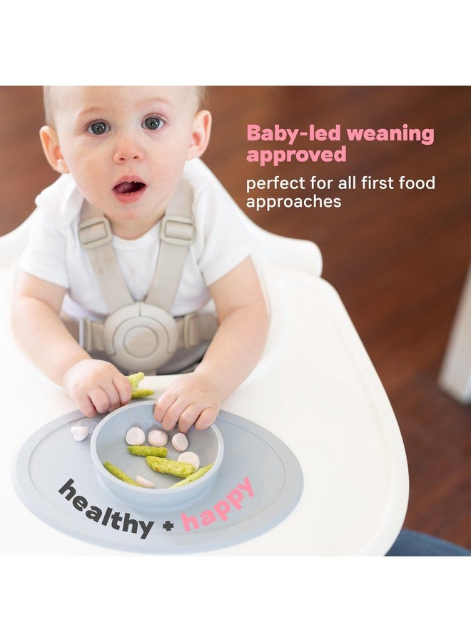 Tiny Bowl (Lime) Silicone Baby Bowl With Suction For 6 Months + Built In Placemat First Foods + Baby Led Weaning Fits On All Highchair Trays Suction Bowls For Baby