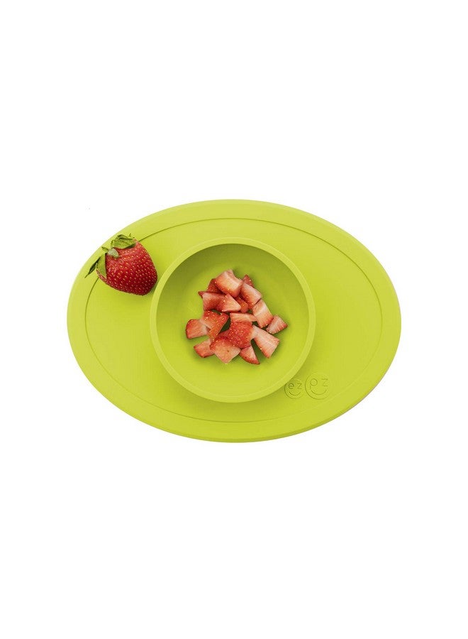 Tiny Bowl (Lime) Silicone Baby Bowl With Suction For 6 Months + Built In Placemat First Foods + Baby Led Weaning Fits On All Highchair Trays Suction Bowls For Baby