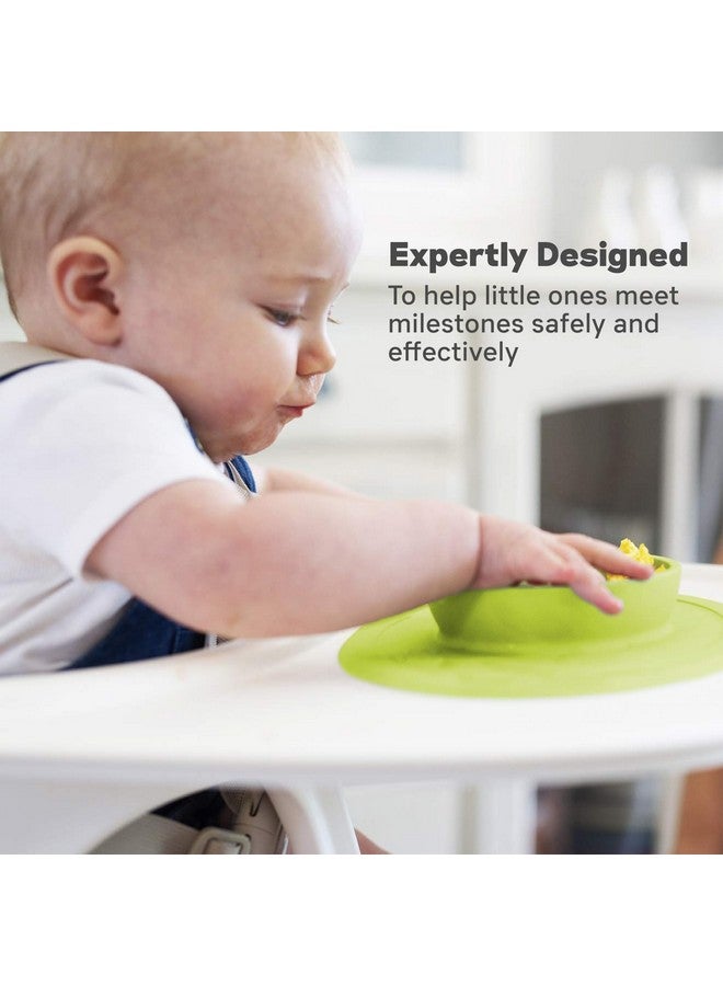 Tiny Bowl (Lime) Silicone Baby Bowl With Suction For 6 Months + Built In Placemat First Foods + Baby Led Weaning Fits On All Highchair Trays Suction Bowls For Baby