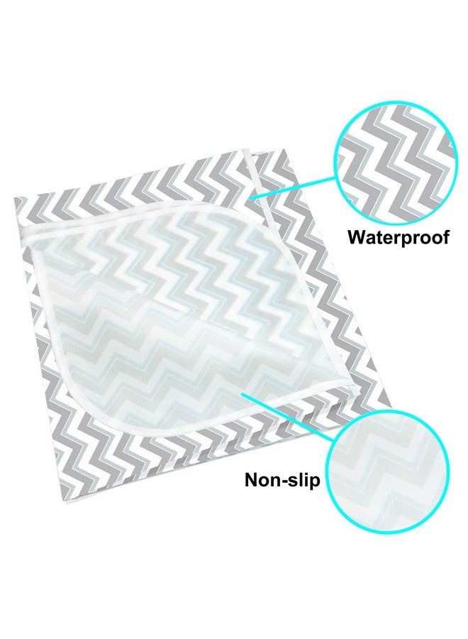 42 Inch X 42 Inch Washable Highchair Splat Floor Mat Splash Mess Mat Food Catcher Art Craft Leak Proof Mat (Grey Wave)