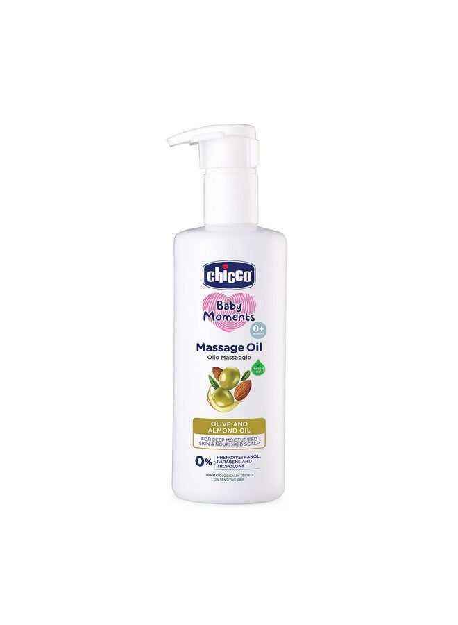 Baby Moments Massage Oil, Olive And Almond Oil, 300Ml | Non-Sticky Formula | Natural Ingredients For Moisturised Skin, Nourished Hair & Scalp | Parabens & Phenoxyethanol Free