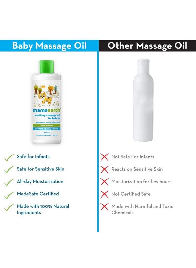 Soothing Baby Massage Oil, With Sesame, Almond & Jojoba Oil - 200Ml