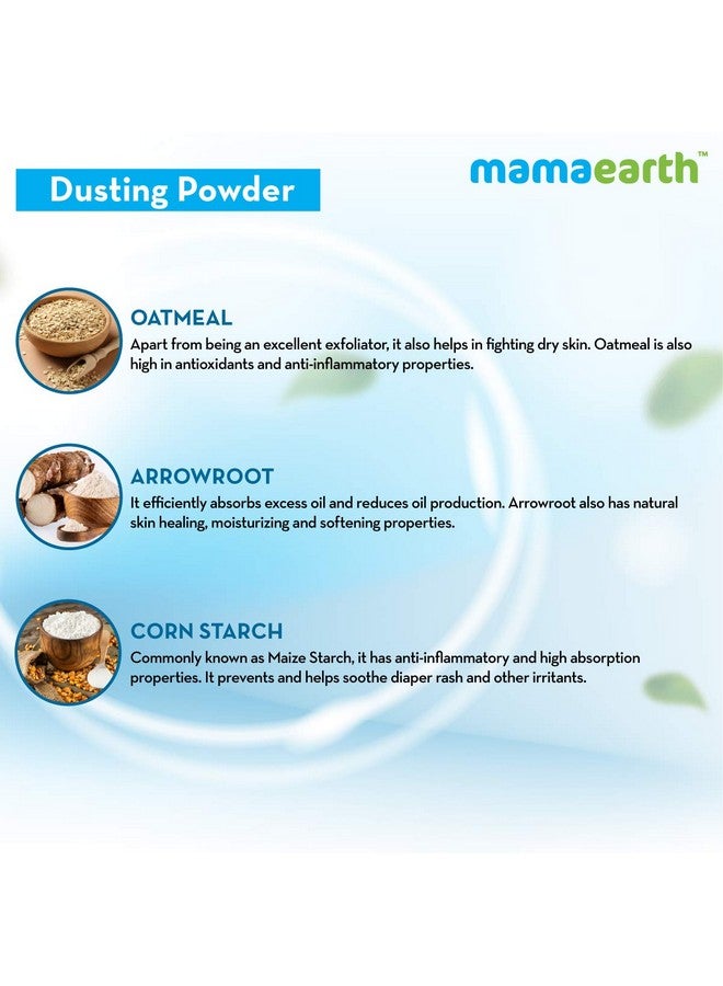 Dusting Powder With Organic Oatmeal & Arrowroot Powder For Babies - 300G