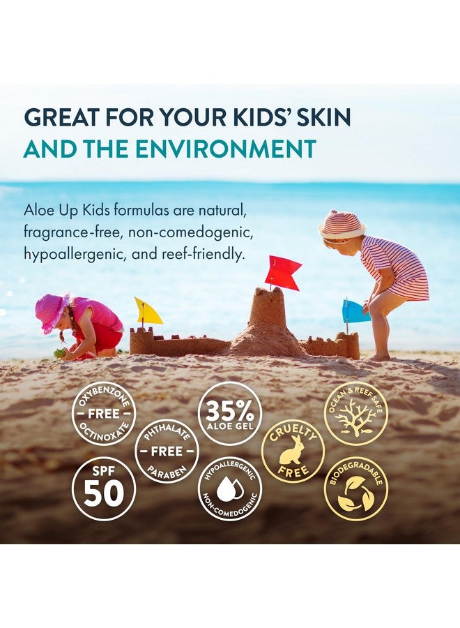 Kids Sport Sunscreen Lotion Spf 50 Broad Spectrum Sheer Face And Body Sunscreen Protector For Sensitive Skin With Aloe Vera Gel Dries Fast Reef Safe Fragrancefree 6 Oz