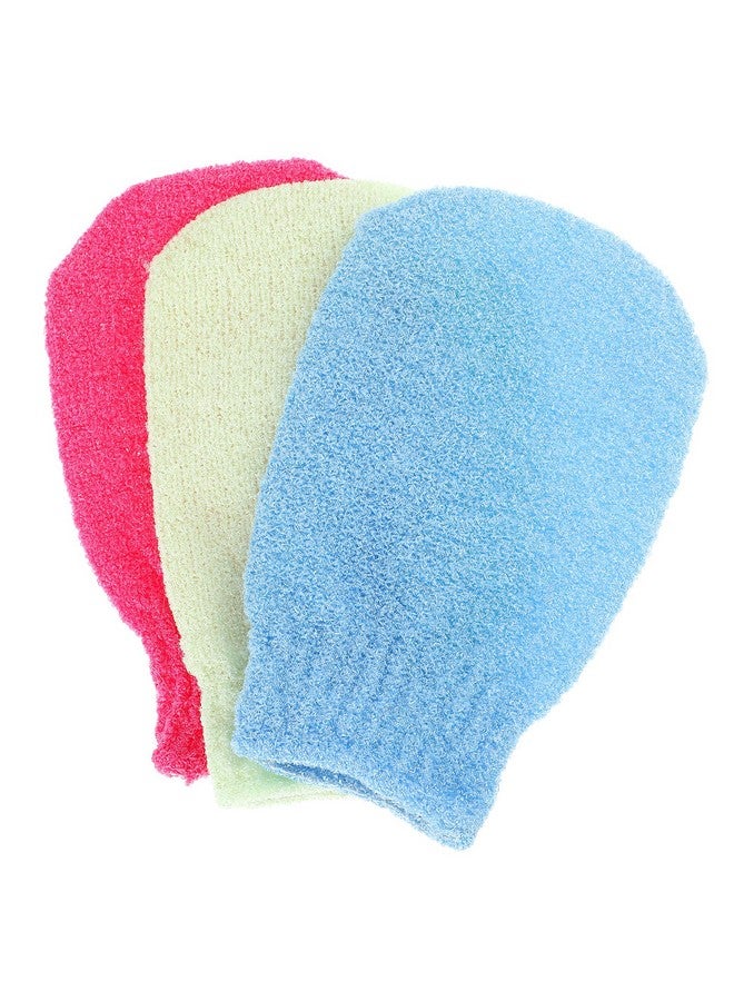 3 Pairs Exfoliating Gloves Korean Exfoliating Mitt Double Sided Skin Body Exfoliator Gloves Scrub Gloves Bath Gloves Shower Accessories For Clean Dead Or Dry Skin