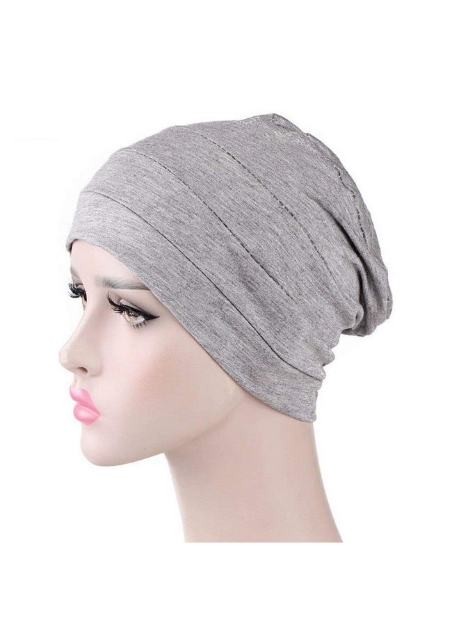 Cotton Sleep Bonnets For Women Cotton Beanie Sleep Hat Night Caps For Curly Hair Sleeping Caps For Cancer Patients 2 Pack