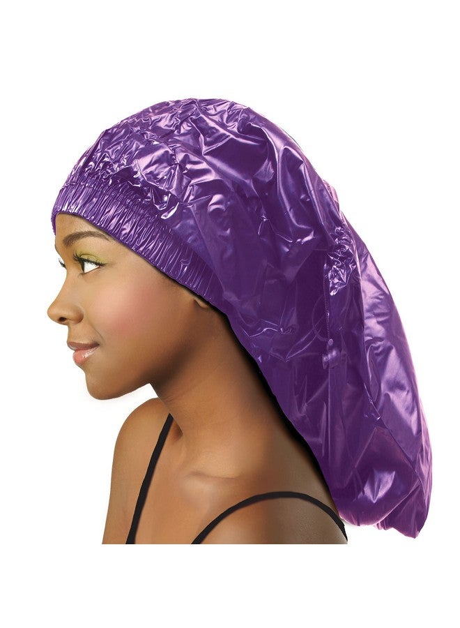 Shower Cap For Women Donna Shower Caps For Women Reusable Waterproof Travel Accessories For Women Spa Braid Purple