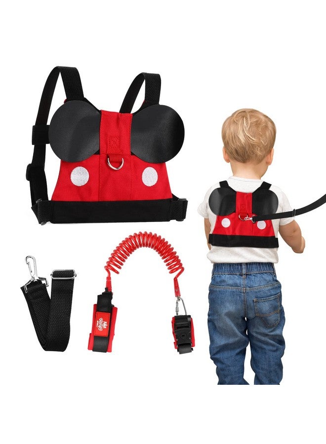 Toddlers Leash For Walking + Key Lock Design Anti Lost Wrist Link 4 In 1 Baby Leash Kids Wrist Link For Toddlers Safety Harness Belt Strap Wristband (Mickey Boys Leash)