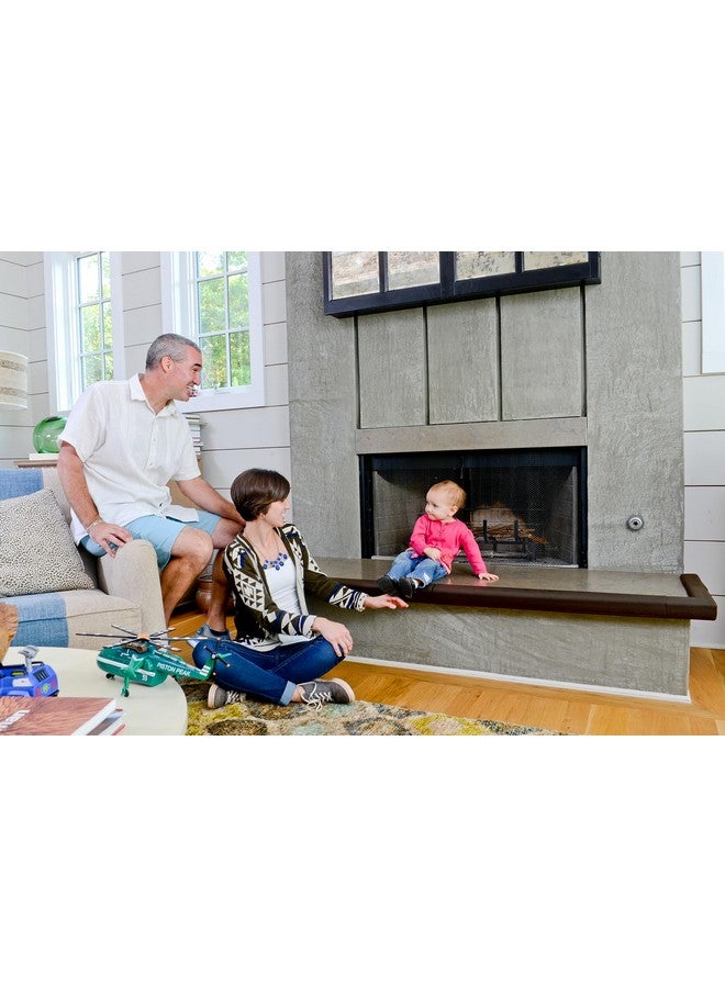 Kepk Large Hearth Pad Kit Fireplace Baby Proofing Adhesive Backed Fireplace Bumpers For Babies 12.5 Feet Of Padding With 3 Straight Pieces & 2 Corners Made In The Usa Brown