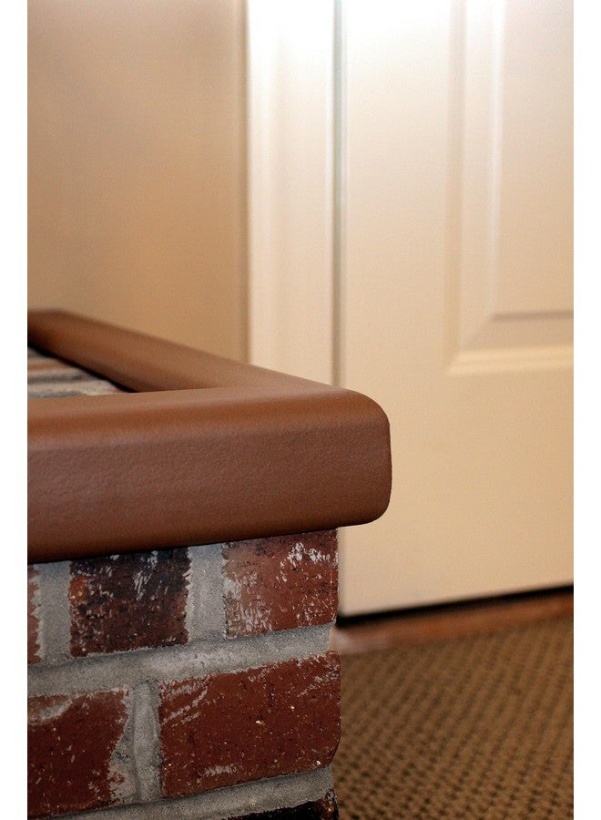 Kepk Large Hearth Pad Kit Fireplace Baby Proofing Adhesive Backed Fireplace Bumpers For Babies 12.5 Feet Of Padding With 3 Straight Pieces & 2 Corners Made In The Usa Brown