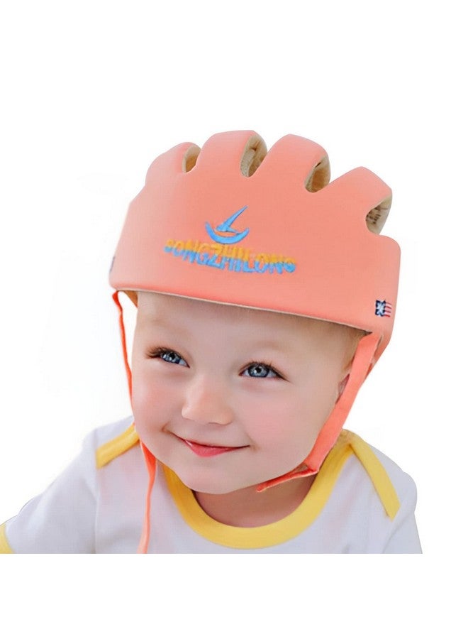 Baby Adjustable Helmet Kid Soft Cushion Harnesses Cap Toddler Infant Hat When Learning To Crawl Walk Play (Orange)